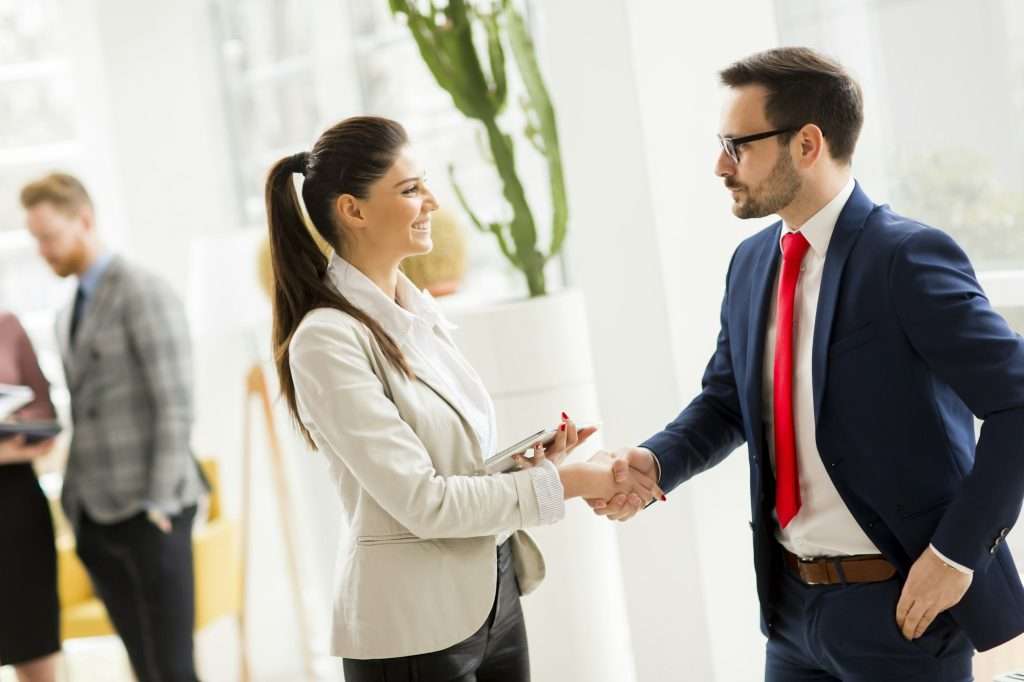 Business people sharing their ideas