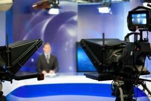recording show in TV studio